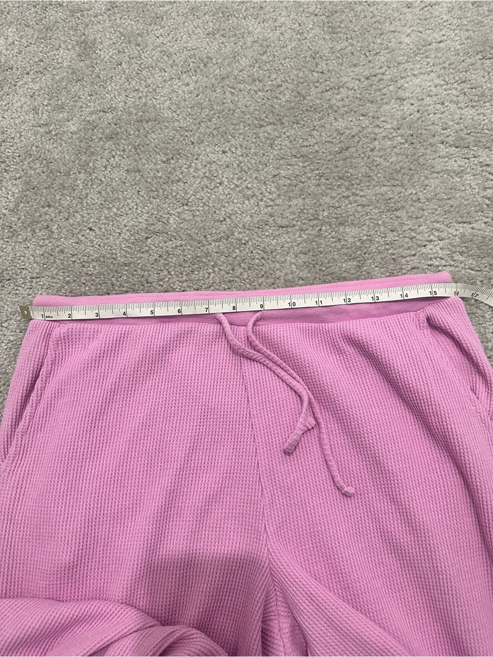 GAP Waffle Wide-Leg PJ Pant In Sugar Pink Size Medium - Picture 8 of 10